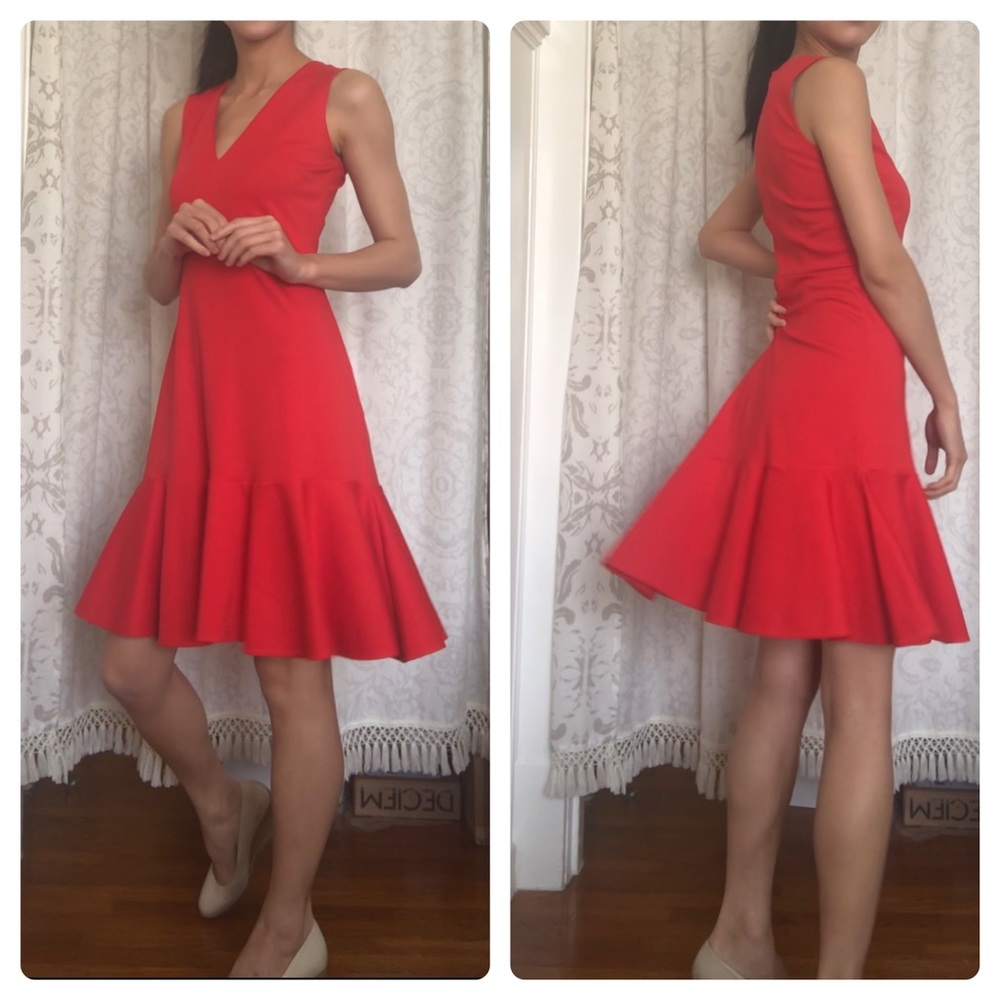 J. CREW Red Half-Mermaid Dress